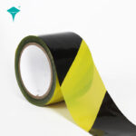 Black yellow Barricade tape